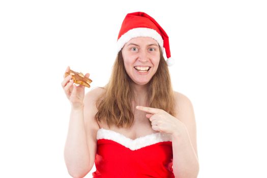 Mrs. Claus showing you delicious gingerbread star
