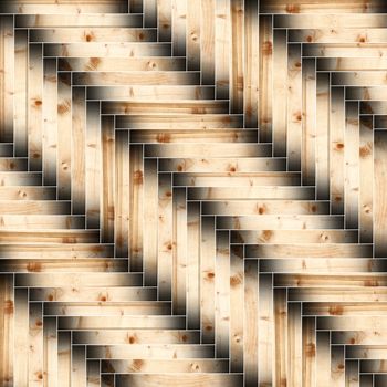 spruce wooden floor parquet tiles installed in diagonal