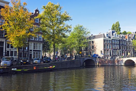 City scenic in Amsterdam the Netherlands