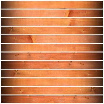 old weathered wood planks with vignette on white background