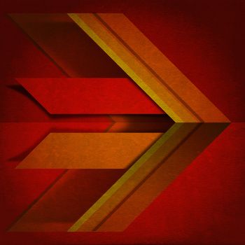 Abstract artistic background with warm colors, geometric shapes and shadows