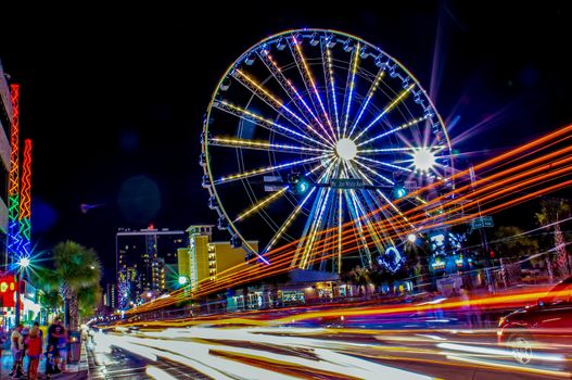 evening scenes on the grand strand at myrtle beach