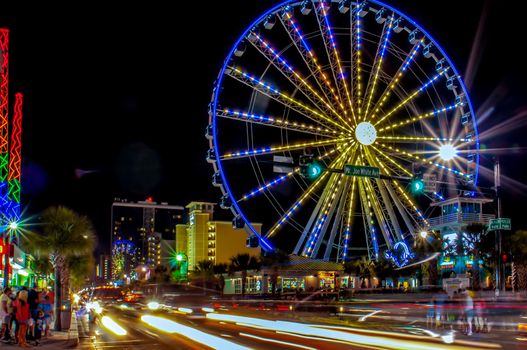 evening scenes on the grand strand at myrtle beach