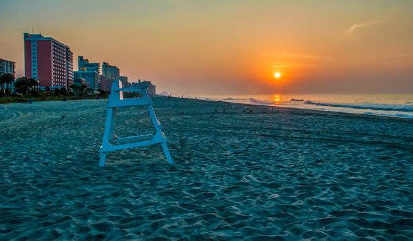 morning beach scenes at  Myrtle Beach South Carolina