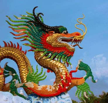 Crafts, dragon statue in Thailand