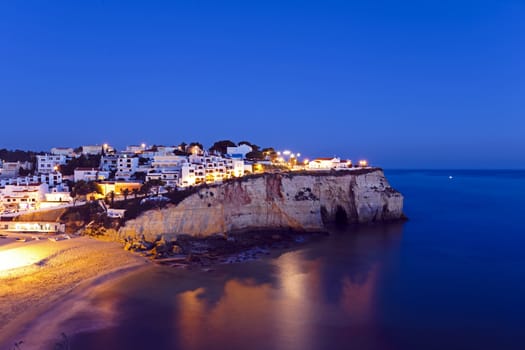 Carvoeiro in the Algarve Portugal at night