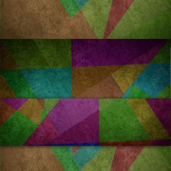 Colorful parchment grunge texture in abstract art background triangle layout design, paper parchment modern background