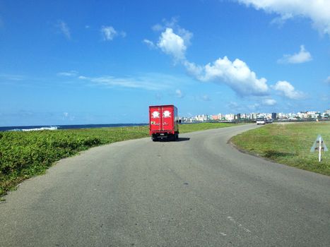 a road on Maldives