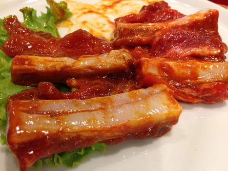 the pork rib for grill , japanese food