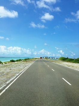 a road on Maldives