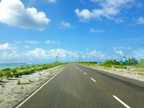 a road on Maldives