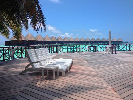 chair on a Maldives villa
