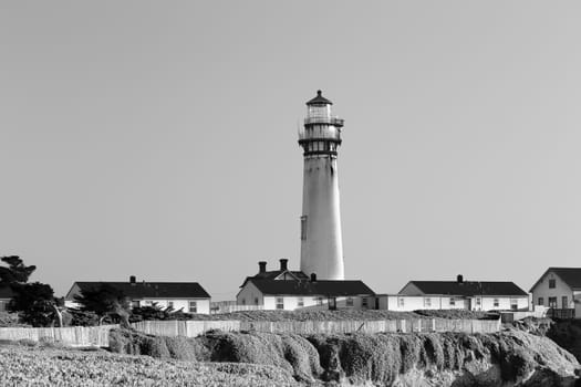 Pigeon Point Lighthouse Black and White
