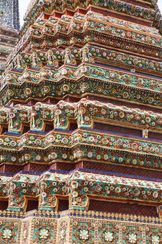 part of the beautiful Buddhist temple gable at Thailand