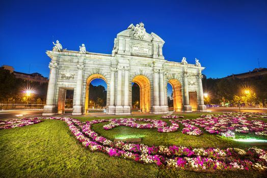 Famous Puerta de Alcala, Madrid,  cibeles district, Spain