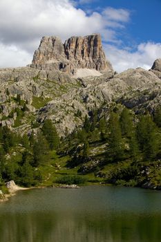 High mountain cliffs in the Dolomites