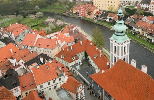 View of Cesky Krumlov, a small town in the south of the Czech Republic