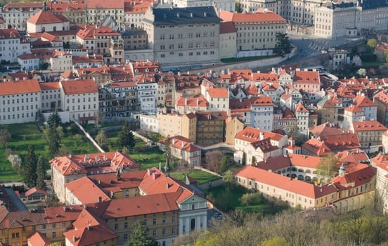 View of Prague a clear spring evening