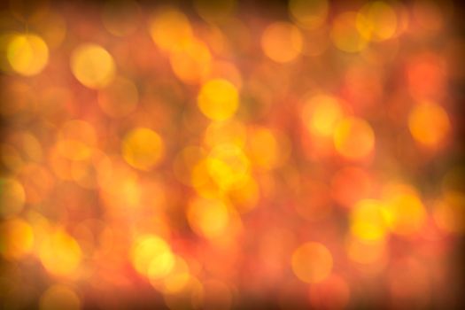 Beautiful Red and Golden Glowing Bokeh Background