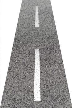 A close up shot of road markings