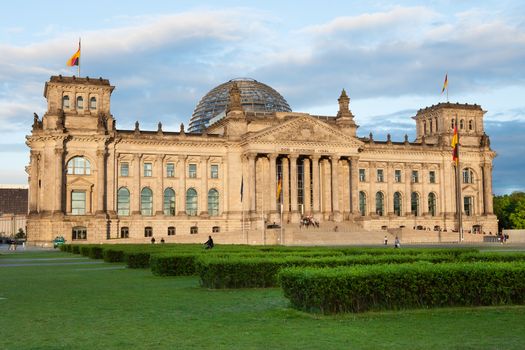 Photo of Reichstag at sunset. Berlin, Germany,,,