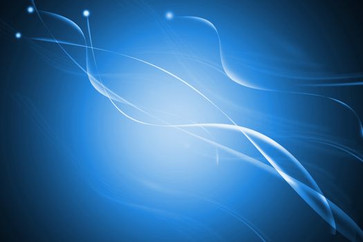 abstract lines wavy blue background