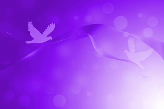 Purple abstract lines with glowing and bird background