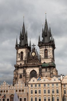 Gothic Tyn Church, Old Town, (Star�� m��sto), Prague, Czech Republic