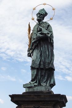 St. John of Nepomuk, Charles bridge, Prague, Czech Republic,