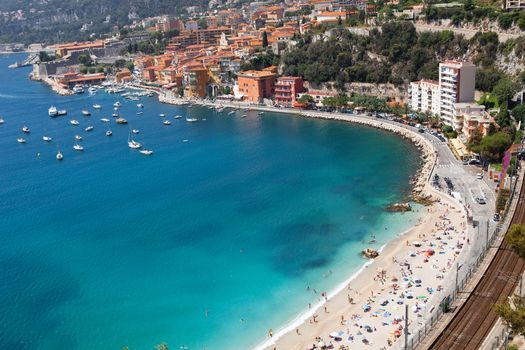 High angle view of beach. Nice, France