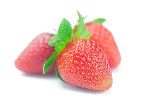 Beautiful ripe strawberry isolated on white