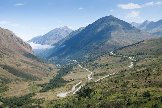 Photo of panoramic mountain view of Pyrenees, Andorra