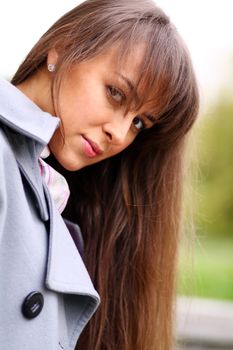 Closeup portrait of a happy young woman