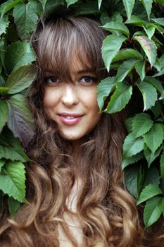 Portrait of beautiful woman outdoor