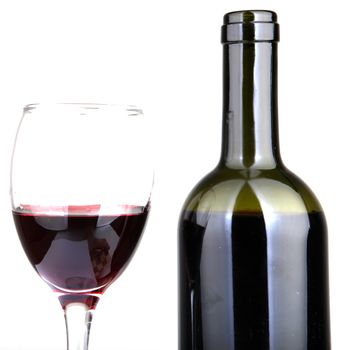 Red Wine On White Background