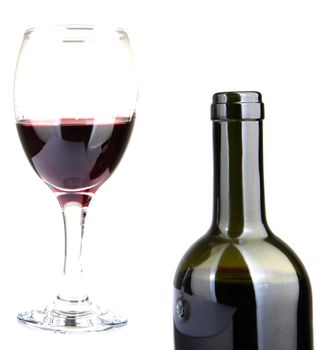 Red Wine On White Background