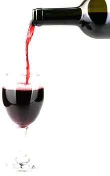 Red Wine On White Background