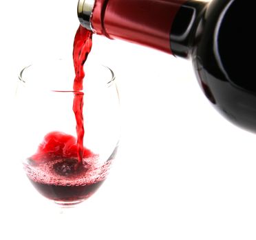 Red Wine On White Background