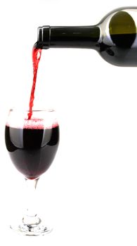 Red Wine On White Background