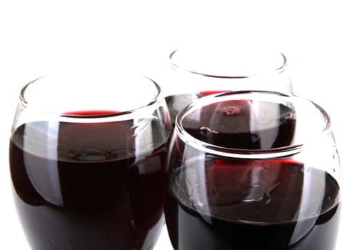 Red Wine On White Background