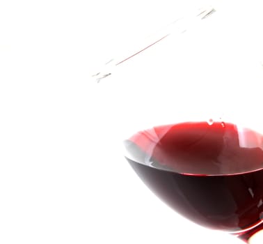 Red Wine On White Background