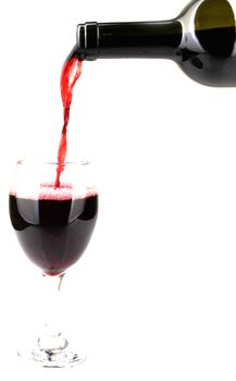 Red Wine On White Background