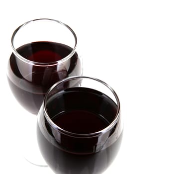 Red Wine On White Background