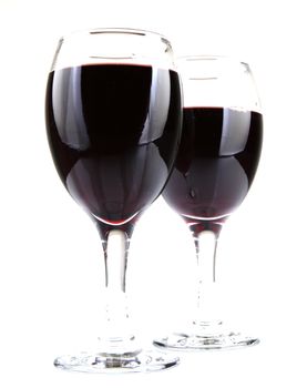 Red Wine On White Background