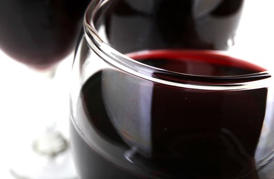 Red Wine On White Background