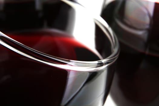 Red Wine On White Background