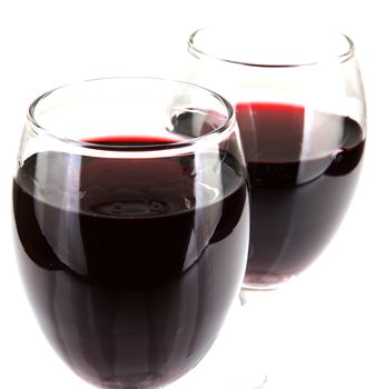 Red Wine On White Background