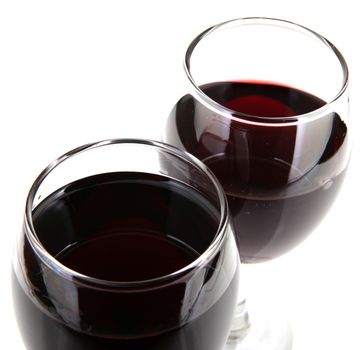 Red Wine On White Background