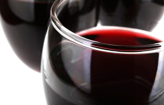 Red Wine On White Background