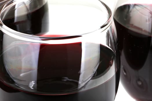 Red Wine On White Background